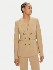 Pinko Marynarka Alexia 100256 A1L3 Beżowy Regular Fit. Brązowe marynarki i żakiety damskie Pinko, l, bez wzorów, z syntetyku. Za 1,219.00 zł.