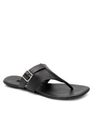 Gino Rossi Japonki YARA-6610 Czarny. Czarne klapki damskie Gino Rossi, bez wzorów, ze skóry, bez obcasa. Za 279.99 zł.