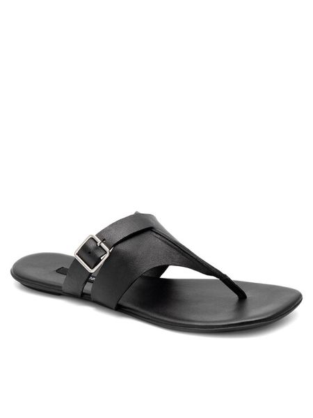 Gino Rossi Japonki YARA-6610 Czarny. Czarne klapki damskie Gino Rossi, bez wzorów, ze skóry, bez obcasa. Za 279.99 zł.