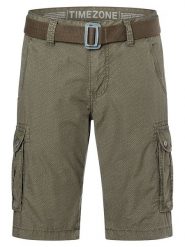 Timezone Bojówki - Regular fit - w kolorze khaki rozmiar: W30. Brązowe szorty męskie Timezone, bez wzorów, z tkaniny. Za 109.78 zł.