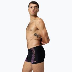 Kąpielówki męskie Speedo Duo Logo Print Aquashort. Czarne kąpielówki męskie Speedo, m, bez wzorów, do pływania. Za 109.99 zł.