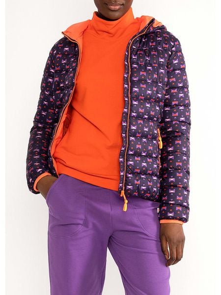 Blutsgeschwister Kurtka pikowana w kolorze fioletowym rozmiar: M. Różowe kurtki damskie Blutsgeschwister, m, bez wzorów, z puchu, bez kaptura. Za 266.03 zł.