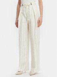 BOSS Spodnie materiałowe Tiana5 50538216 Beżowy Relaxed Fit. Brązowe spodnie materiałowe damskie Boss, bez wzorów, z materiału. Za 699.99 zł.