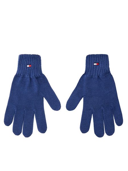 Tommy Hilfiger Rękawiczki dziecięce Small Flag AU0AU01657 Niebieski. Niebieskie rękawiczki dziecięce Tommy Hilfiger, z bawełny, bez ramiączek. Za 79.99 zł.