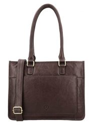 HIDE & STITCHES Skórzana torebka "Jura" w kolorze brązowym - 30 x 21 x 10 cm rozmiar: onesize. Brązowe torebki klasyczne damskie HIDE & STITCHES, bez wzorów, z materiału, bez dodatków. Za 304.99 zł.