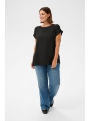 KAFFE curve Bluzka w kolorze czarnym rozmiar: 54. Czarne bluzki damskie KAFFE curve, bez wzorów, bez kołnierzyka, bez ramiączek. Za 104.99 zł.