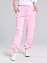 Spodnie dresowe - różowy. Czerwone spodnie sportowe damskie Sinsay, l, z dresówki. W wyprzedaży za 29.99 zł.