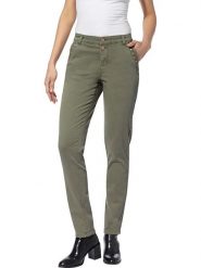 Heine Dżinsy - Slim fit - w kolorze khaki rozmiar: 40. Brązowe jeansy damskie Heine, z podwyższonym stanem. Za 121.80 zł.
