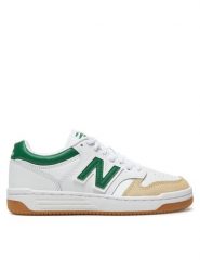 New Balance Sneakersy GSB480SG Biały. Białe buty sportowe chłopięce New Balance, ze skóry, bez zapięcia. Za 209.99 zł.
