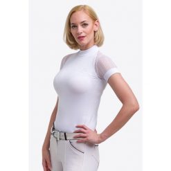 Koszulka do zawodów jeździeckich damska Contessa. Białe koszulki dziewczęce CAVALLIERA, xs, bez wzorów, z koronki, bez ramiączek. Za 334.00 zł.