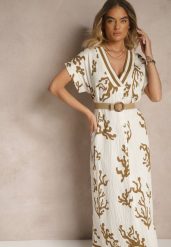 Brązowo-Beżowa Pudełkowa Sukienka z Wiskozą i Lnem Sadeone. Brązowe sukienki damskie Renee, na co dzień, l, bez wzorów, z wiskozy, eleganckie, bez kołnierzyka, bez ramiączek, maxi. W wyprzedaży za 71.99 zł.