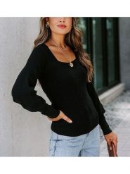 Milan Kiss Sweter w kolorze czarnym rozmiar: XL. Czarne swetry klasyczne damskie Milan Kiss, xl, bez kołnierzyka. Za 168.46 zł.
