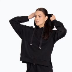 Bluza treningowa damska Cardio Bunny HCB-325. Czarne bluzy bez kaptura damskie Cardio Bunny, xs, bez wzorów, z materiału, bez ramiączek, bez kaptura. Za 89.99 zł.