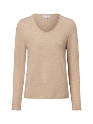 Brookshire Sweter z dzianiny Kobiety Bawełna beżowy, XL. Brązowe swetry klasyczne damskie brookshire, xl, z bawełny, bez kołnierzyka. Za 249.95 zł.