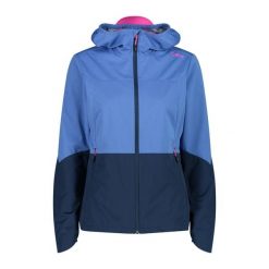 Kurtka softshell damska CMP Fix Hood. Niebieskie kurtki softshell damskie CMP, m, bez wzorów, z materiału, z kapturem. Za 509.99 zł.