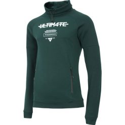 Bluza męska BLM214 - ciemna zieleń. Zielone bluzy bez kaptura męskie 4f, m, z bawełny. W wyprzedaży za 79.99 zł.
