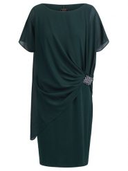 APART Sukienka w kolorze ciemnozielonym rozmiar: 40. Zielone sukienki damskie Apart, na co dzień, bez wzorów, bez kołnierzyka, bez ramiączek, midi, proste. Za 240.99 zł.