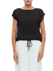 S.Oliver BLACK LABEL koszulka typu bluzka Kobiety czarny, 48. Czarne t-shirty damskie s.Oliver Black Label, s, bez wzorów, z wiskozy, bez kołnierzyka. Za 279.95 zł.