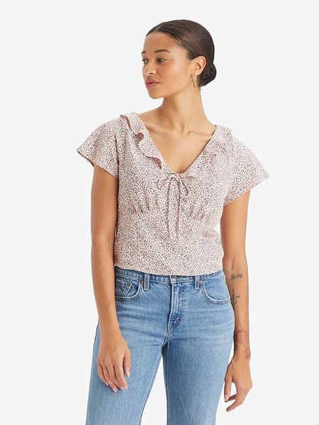 Levi's Bluzka w kolorze jasnoróżowym rozmiar: L. Różowe bluzki damskie Levi's, l, bez wzorów, bez kołnierzyka, bez ramiączek. Za 74.46 zł.