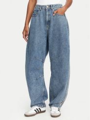 Adidas Jeansy KQ6476 Niebieski Barrel Fit. Niebieskie jeansy damskie Adidas. Za 323.99 zł.