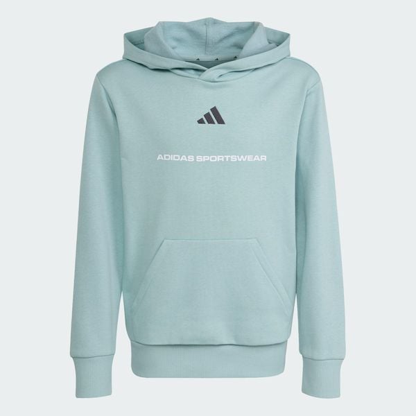 Bluza z kapturem adidas Slogan Fleece Hoodie. Zielone bluzy z kapturem męskie Adidas, s, z bawełny. Za 179.00 zł.