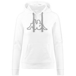 Kappa Bluza Damska Belle Slim Biała. Białe bluzy z kapturem damskie Kappa, s, z bawełny. Za 249.25 zł.