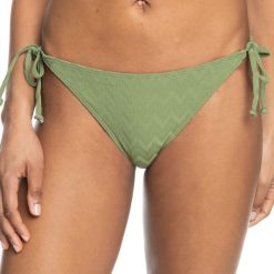 Dół od stroju kąpielowego ROXY Current Coolness. Zielone bikini damskie Roxy, bez wzorów. Za 79.99 zł.