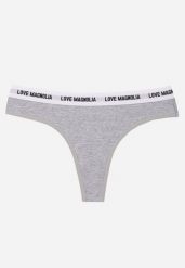 Szare Majtki Typu Stringi z Bawełną i Napisami Veza. Szare stringi damskie Born2be, l, bez wzorów, z bawełny. Za 7.99 zł.