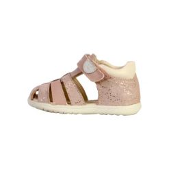 Sandały Geox Model B Sandal Macchia Gir Kolor Rose. Czerwone sandały damskie Geox, bez wzorów, ze skóry, bez obcasa. Za 219.99 zł.
