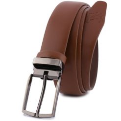 Pasek męski BELTIMORE r.130-145 cm E38 brązowy. Brązowe paski męskie bez wzorów. Za 65.99 zł.