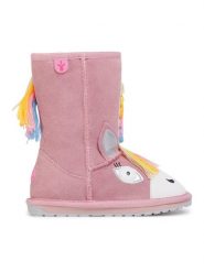 EMU Australia Śniegowce Magical Unicorn K12408 Różowy. Czerwone kozaki dziewczęce Emu Australia, bez wzorów, ze skóry, bez obcasa. Za 429.00 zł.