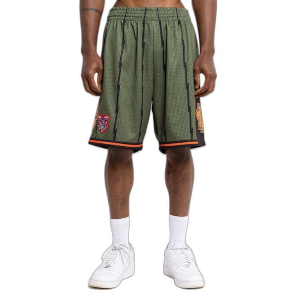 Krótka Toronto Raptors 1998/99. Zielone szorty męskie Mitchell & Ness, bez wzorów, sportowe. Za 467.00 zł.
