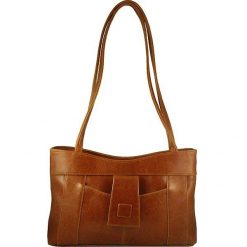 Torebka skórzana damska DAN-A T54 camel. Brązowe torebki klasyczne damskie DAN-A, bez wzorów, ze skóry, bez dodatków. Za 249.99 zł.