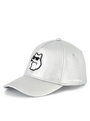 KARL LAGERFELD Czapka z daszkiem Z30392 Szary. Szare czapki dziecięce Karl Lagerfeld, bez wzorów, z bawełny. Za 109.99 zł.
