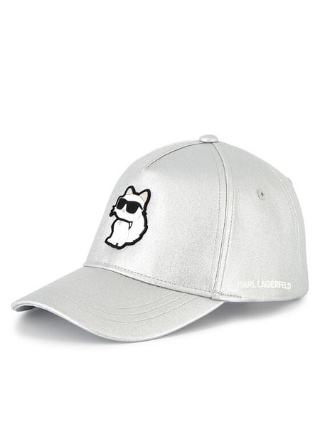 KARL LAGERFELD Czapka z daszkiem Z30392 Szary. Szare czapki dziecięce Karl Lagerfeld, bez wzorów, z bawełny. Za 189.99 zł.