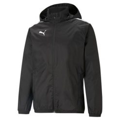 Puma teamLIGA All Weather kurtka. Czarne kurtki męskie Puma, m, bez wzorów, z materiału, z kapturem. Za 191.50 zł.