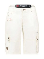 Geographical Norway Bermudy "Palmdale" w kolorze białym rozmiar: L. Białe szorty męskie Geographical Norway, bez wzorów, z bawełny. Za 123.25 zł.