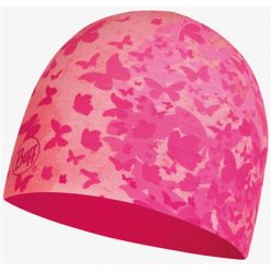Czapka BUFF Polar & Ecostretch Beanie Butterfly. Czerwone czapki męskie Buff, na zimę, bez wzorów, z polaru, sportowe. W wyprzedaży za 71.94 zł.