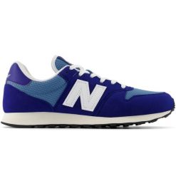 Buty New Balance GM500LCL niebieskie. Niebieskie buty sportowe na co dzień męskie z gumy, bez zapięcia. Za 415.67 zł.