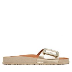 Klapki Tamaris. Żółte klapki damskie Tamaris, bez wzorów, bez obcasa. Za 239.99 zł.