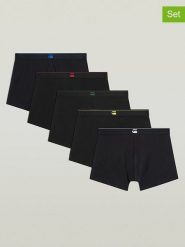 G-Star Bokserki (5 par) w kolorze czarnym rozmiar: L. Czarne bokserki męskie G-Star, bez wzorów. Za 149.95 zł.