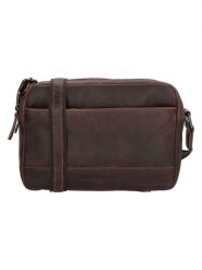 HIDE & STITCHES Skórzana torebka "Japura" w kolorze ciemnobrązowym - 23,5 x 16 x 8 cm rozmiar: onesize. Brązowe torebki klasyczne damskie HIDE & STITCHES, bez wzorów, z materiału, bez dodatków. Za 208.99 zł.