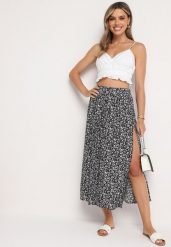 Czarna Spódnica Midi z Wiskozy z Mocnym Rozcięciem na Boku Aliratta. Czarne spódniczki damskie Born2be, l, bez wzorów, z wiskozy, eleganckie, midi. Za 59.99 zł.