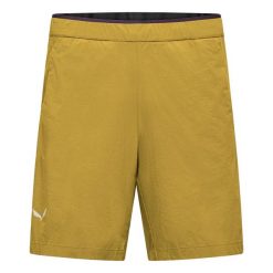 Spodenki turystyczne Salewa Pedroc Light. Zielone szorty męskie Salewa, bez wzorów, z softshellu, sportowe. Za 307.50 zł.