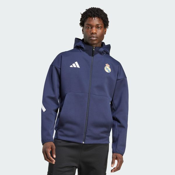Real Madrid ADIDAS Z.N.E. Bluza reprezentacyjna. Niebieskie bluzy z kapturem męskie Adidas, m. Za 439.00 zł.