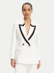 Maryley Marynarka 25EB189/43BN Biały Regular Fit. Białe marynarki i żakiety damskie Maryley, l, bez wzorów, z syntetyku. Za 399.99 zł.