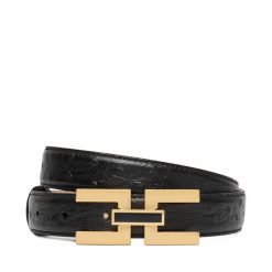 Pasek Damski Elisabetta Franchi. Czarne paski damskie Elisabetta Franchi, bez wzorów. Za 849.99 zł.