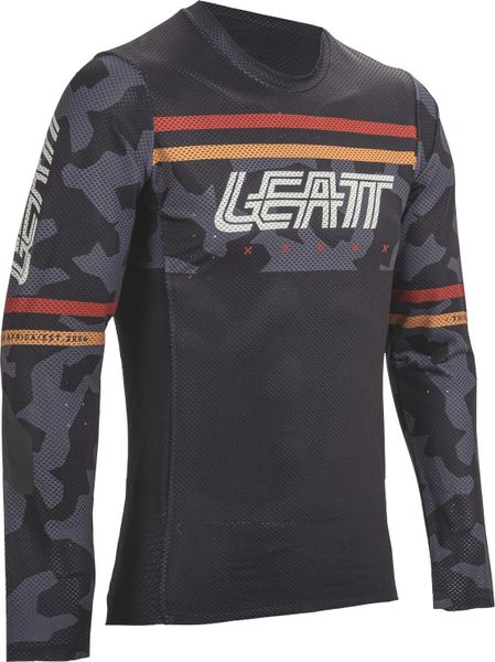 Koszulka rowerowa dziecięca LEATT Jersey MTB Gravity 4.0 Junior. Czarne bluzki sportowe damskie LEATT, l, z jersey, bez kołnierzyka, bez ramiączek. Za 239.20 zł.