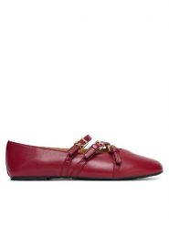 MICHAEL Michael Kors Baleriny Indy 40T5IDFP2L Bordowy. Czerwone baleriny damskie MICHAEL Michael Kors, bez wzorów, ze skóry, bez obcasa. Za 599.99 zł.