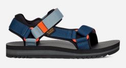 TEVA Sandały męskie M'S Universal Trail blue opal multi 40.5. Niebieskie sandały męskie Teva, z tworzywa sztucznego, bez zapięcia. Za 485.75 zł.